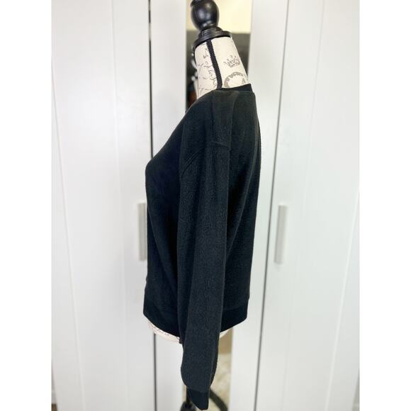 No Boundaries Black Fleece Reindeer Holiday Christmas Sweatshirt Size Medium - Picture 4 of 9